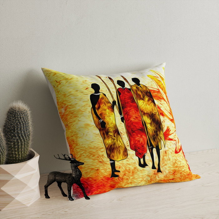 Aberto Design Cojín Multicolor 43 x 43 cm